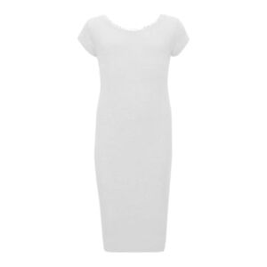 Basic Bodycon Cap Sleeve Midi Dress